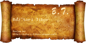 Bátori Tibor névjegykártya